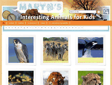 Tablet Screenshot of interestinganimalsforkids.com